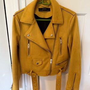 Zara Yellow Moto Jacket for Women
